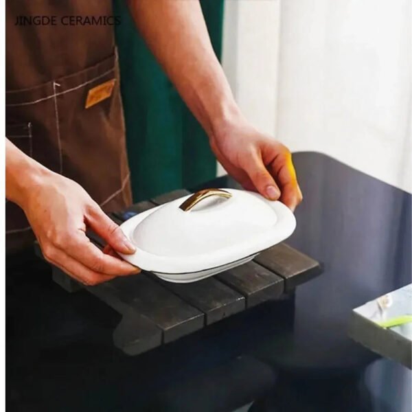 Beurrier Ceramique Blanc – Image 2